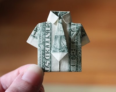 Photo:  origami shirt & tie